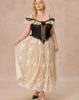 Curve&Plus Midnight Crimson Rose Corset Dress