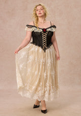 Curve&Plus Midnight Crimson Rose Corset Dress