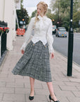 Lundenwic Plaid Tale A-Line Blouse