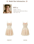 Lacemade "Waltz In The Moonlight" White tiered mini dress with sheer lace layers