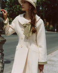 Sunlit Daisy Wool Coat (white)