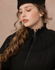 Curve&Plus Warrior II Down Puffer Coat — Black