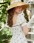 Lacemade French floral midi dress - Elegant vintage look