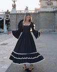 Saphirblaues Walzerkorsettkleid