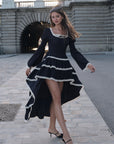 Saphirblaues Walzerkorsettkleid