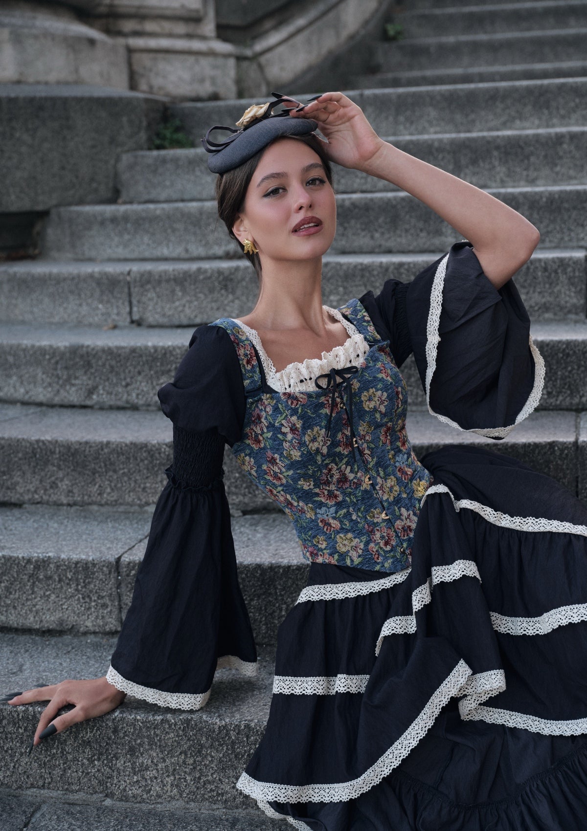 Sapphire Blue Waltz Corset Dress