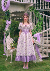 Curve & Plus Purple Jacquard Vine Corset Dress
