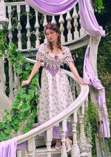 Curve & Plus Purple Jacquard Vine Corset Dress