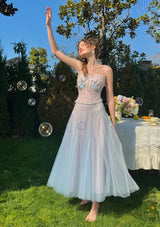 The Blue Lily Gauze Skirt