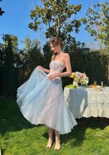 The Blue Lily Gauze Skirt