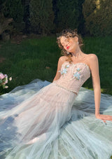 The Blue Lily Gauze Skirt