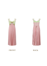 Whimsical Sunlit Blush Pleated Dress