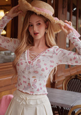 Girl's Notebook Knit Top