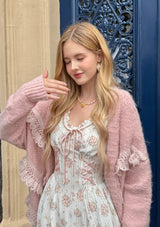 Meno's Letter Knit Cardigan