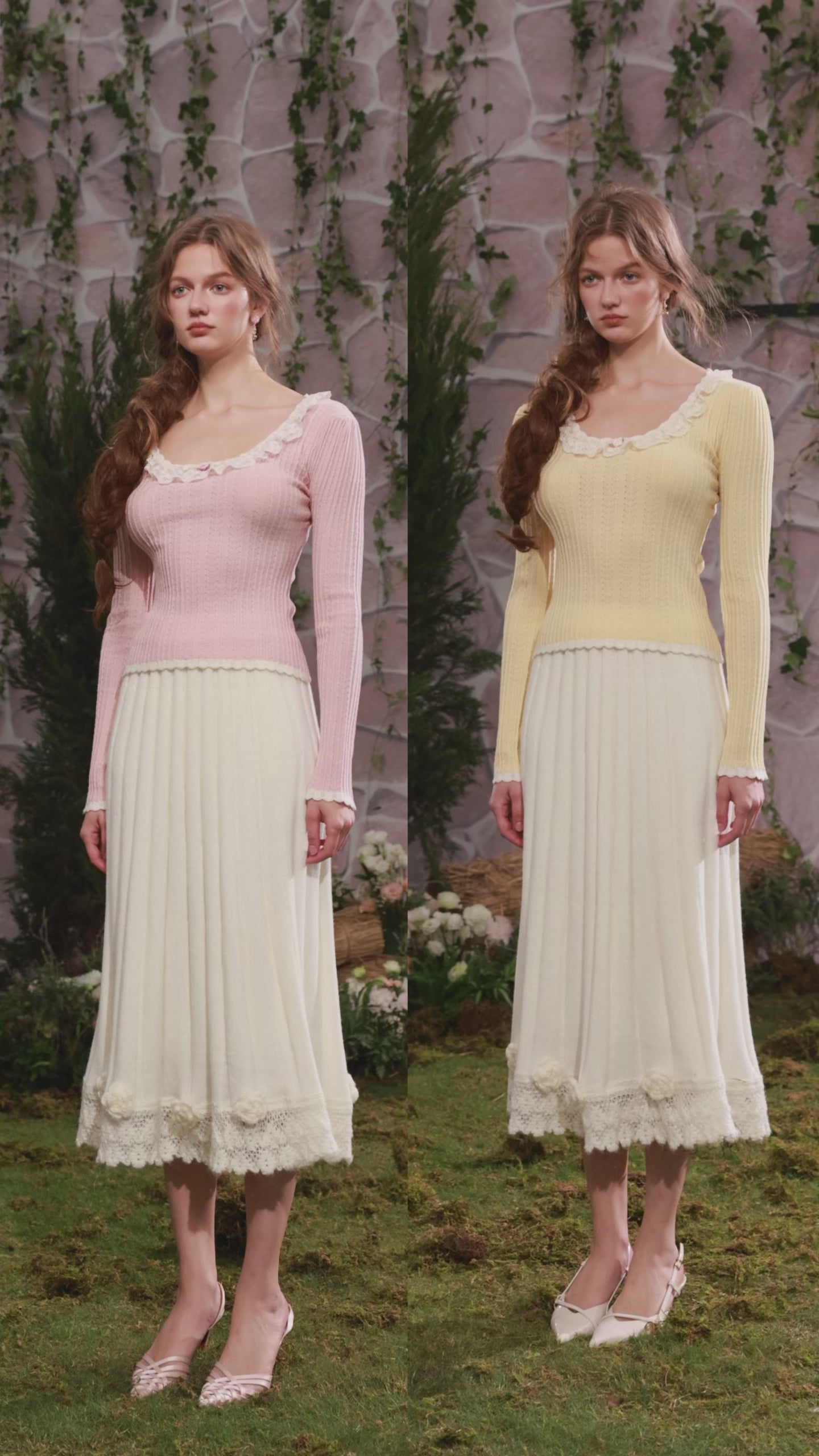Berry Yogurt Knit Skirt