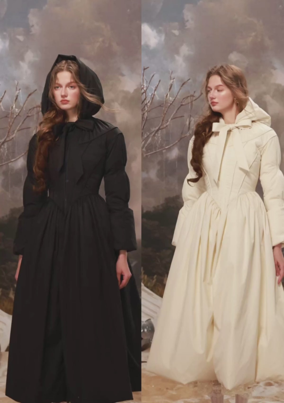 Black&White Warrior Down Coat (Black)