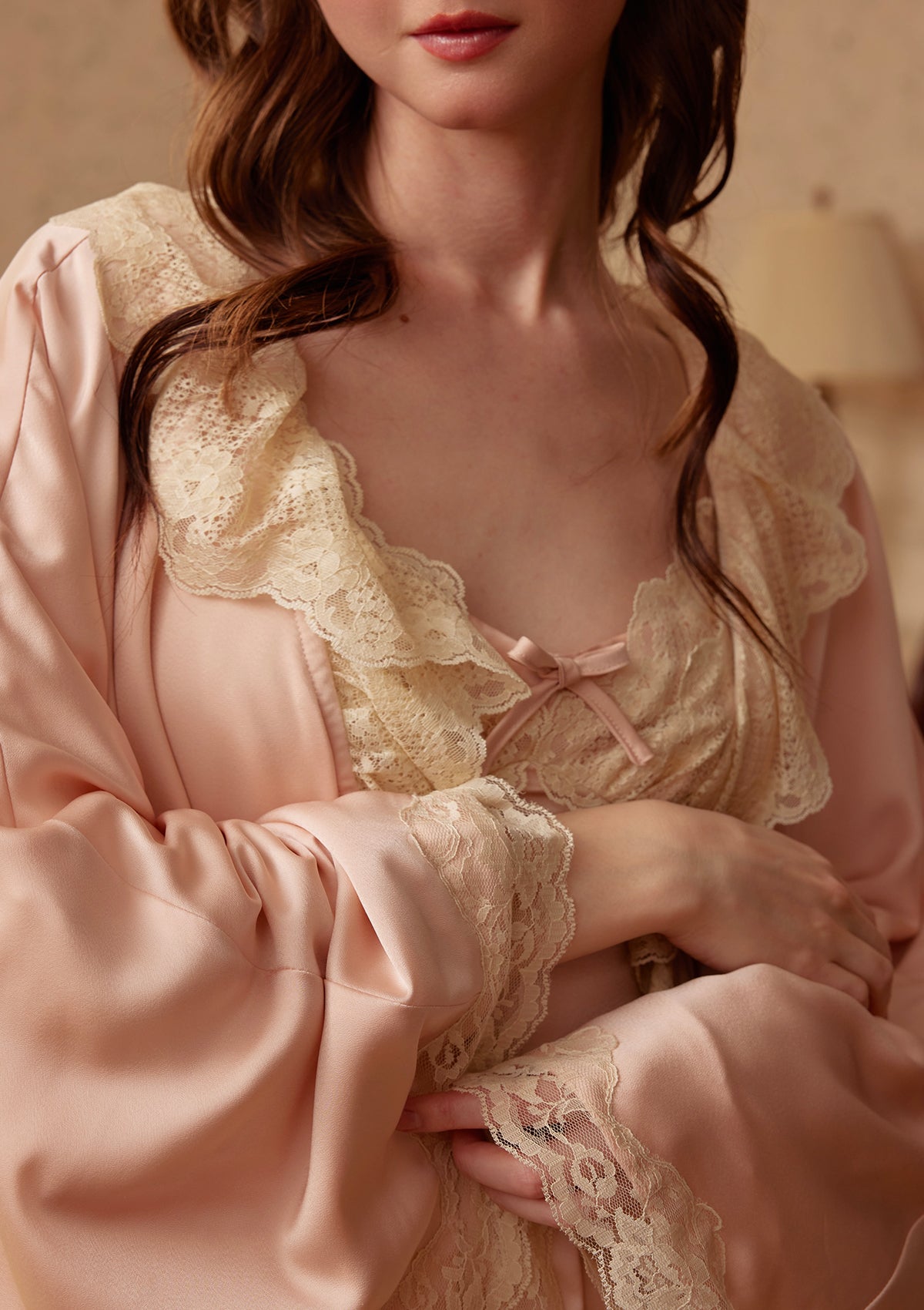 ♡ lumignon Ribon boder nermaid drees ♡ Boudoir Maiden Robe
