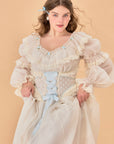 Curve & Plus Blue Hydrangea Corset Dress