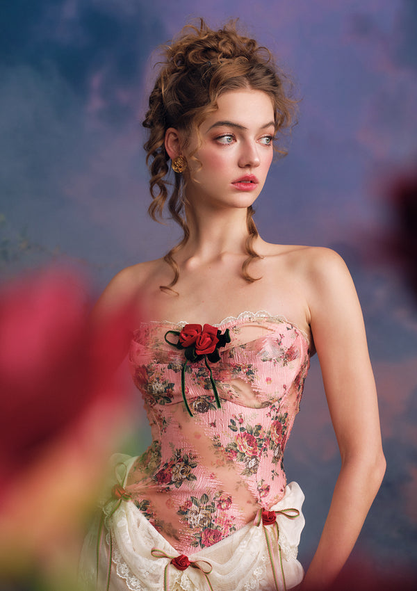 Rose Sous La Lune Corset Dress