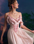 Korsettkleid mit Tuberose-Blumenmuster