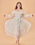 Curve & Plus Blue Hydrangea Corset Dress