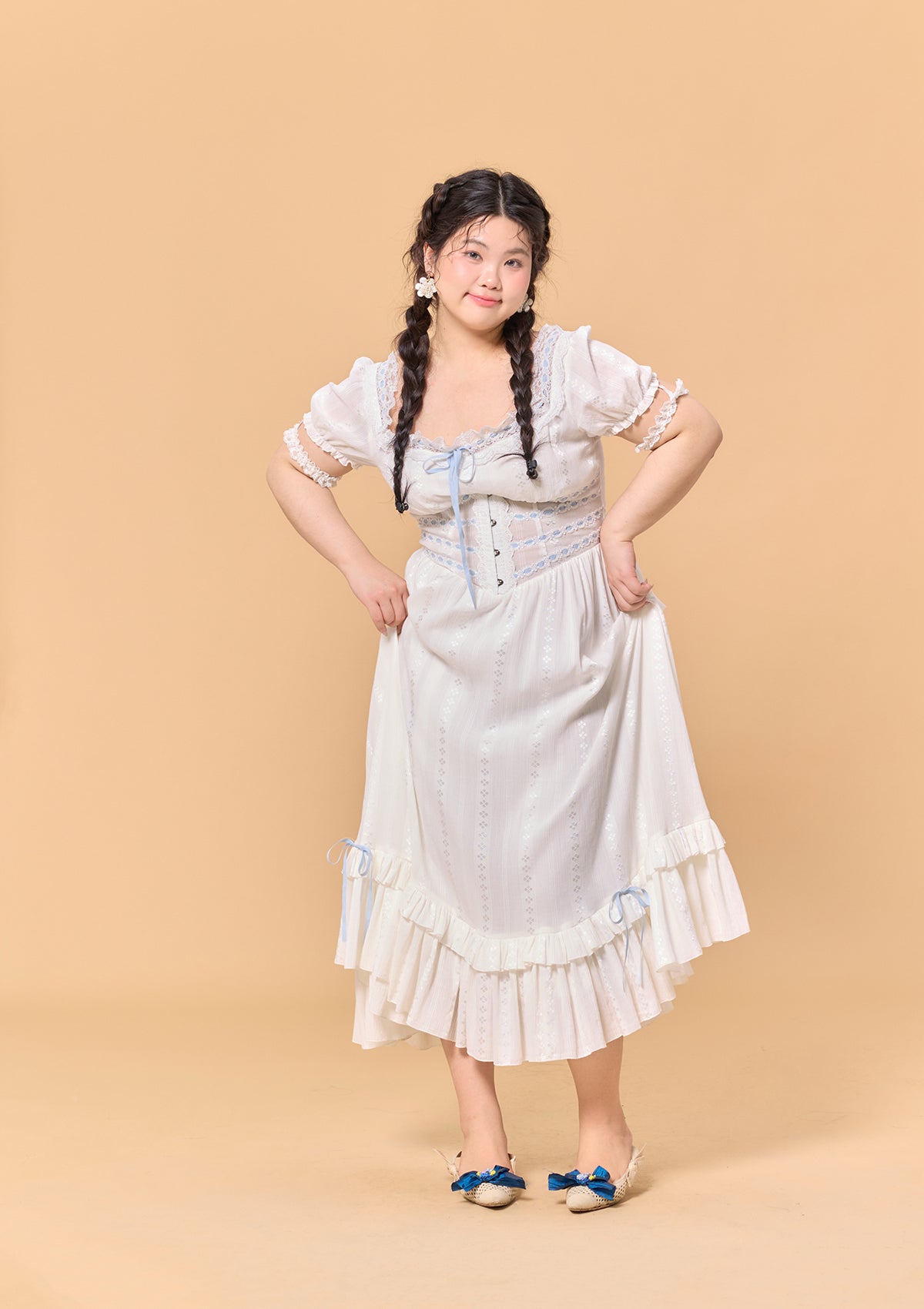 Curve & Plus Dear White Pages Dress