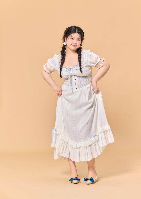 Curve & Plus Dear White Pages Dress