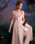 Korsettkleid mit Tuberose-Blumenmuster