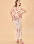 Curve & Plus Floral Mirror Corset
