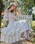 Lacemade Shabby Chic ivory floral dress for summer garden parties