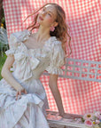 Lacemade "Bloom in Coral Island" - Romantic prairie style corset dress