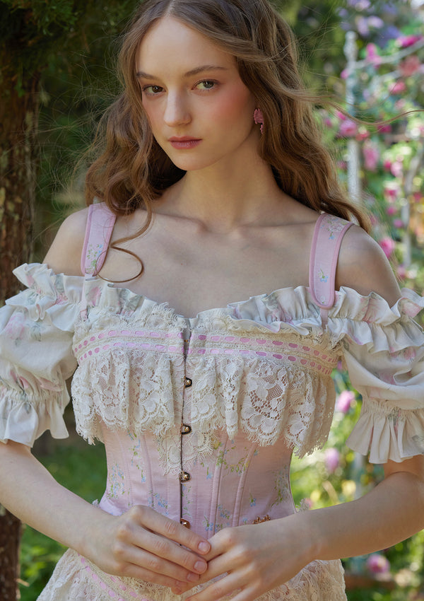 Bloom in Coral Island Corset
