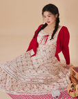 Curve & Plus Red Garnet Corset Dress