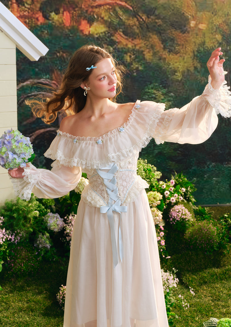 Blue Hydrangea Corset Dress Blue Hydrangea Corset Dress