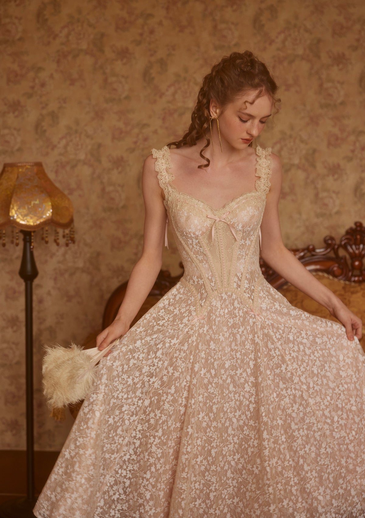 Lace Spaghetti Strap Dress | Lace Bodice Dress