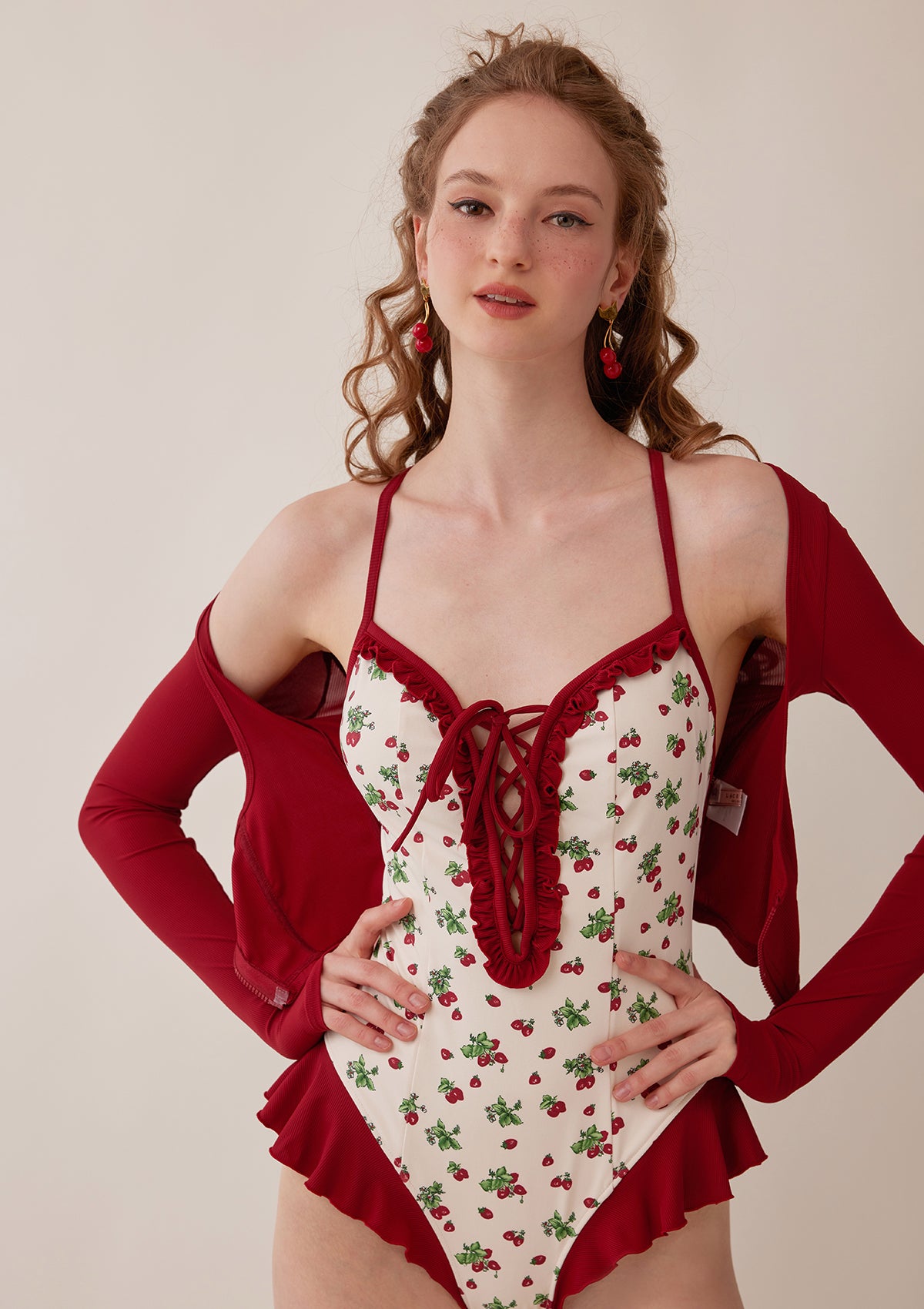 Vibrant Strawberry Bodysuit
