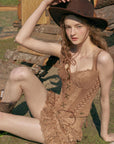 Chocolina Wildleder-Korsett