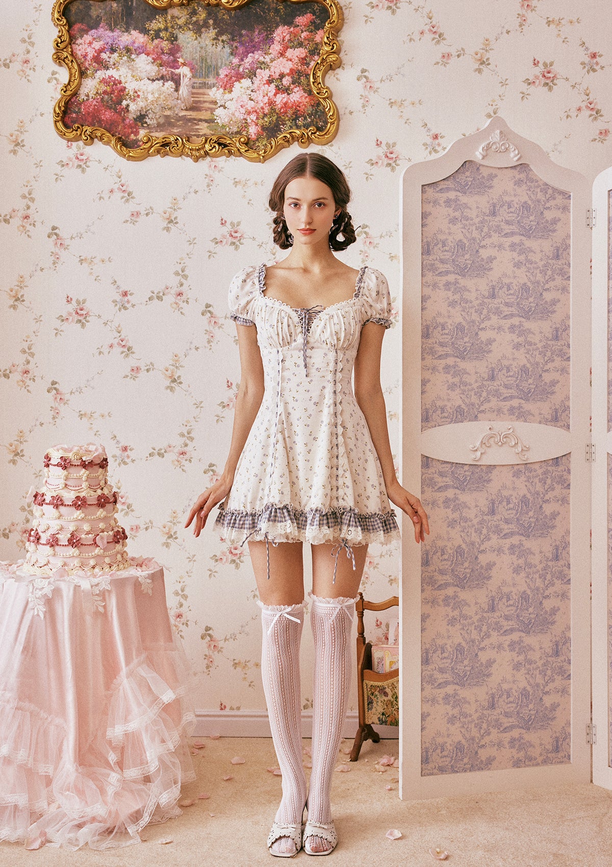 Lacemade Peter Rabbit Dollhouse Dress - Final standing view for summer picnic