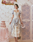 Lacemade Serenity Blue Ruffle Hem Dress - Vintage Silhouette