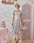 "Princess Lily of the Valley" blue corset dress for a dreamy photoshoot