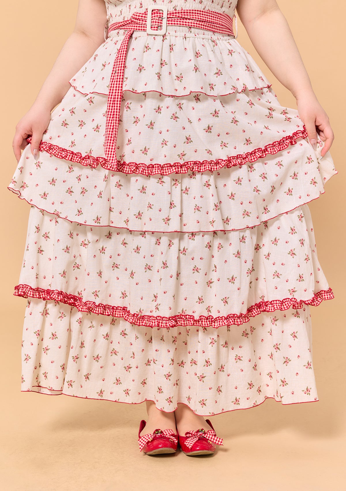 Curve & Plus Red Hood Maiden Dress