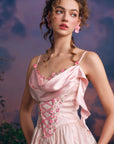 Korsettkleid mit Tuberose-Blumenmuster