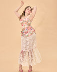Curve & Plus Floral Mirror Skirt