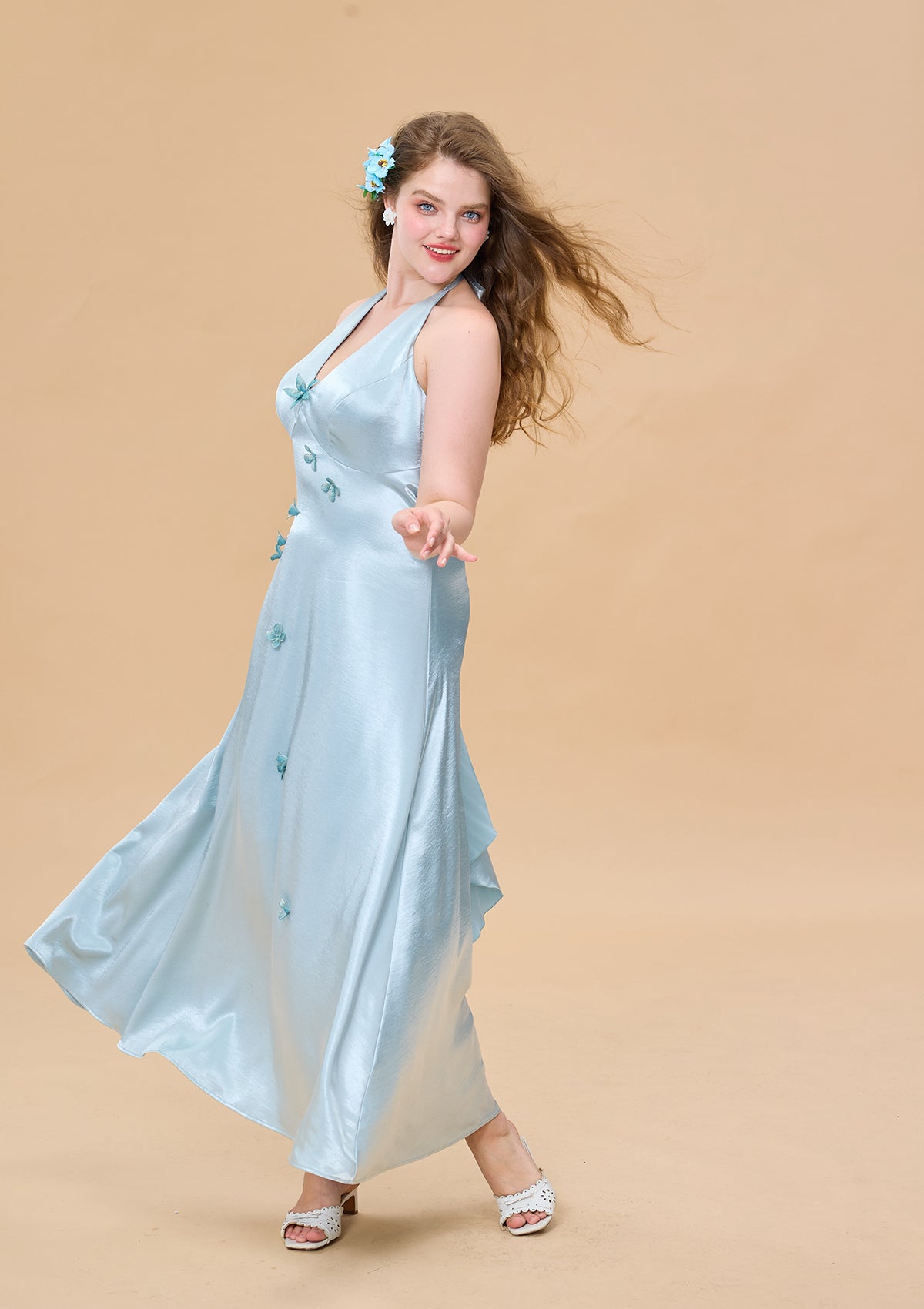 Curve & Plus Butterfly Pearl Dress