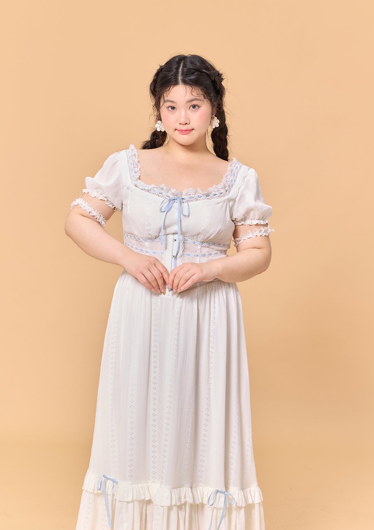 Curve & Plus Dear White Pages Dress