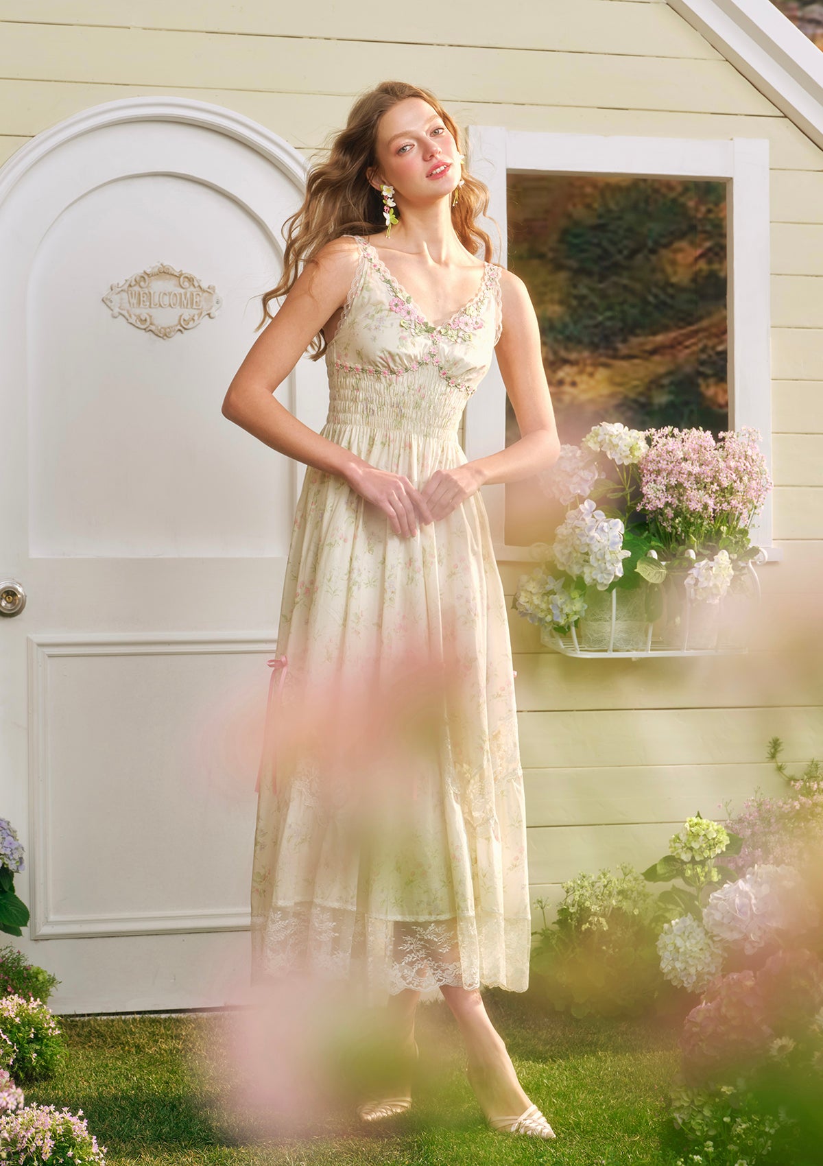 Floral Holiday Dress Pre-order / L