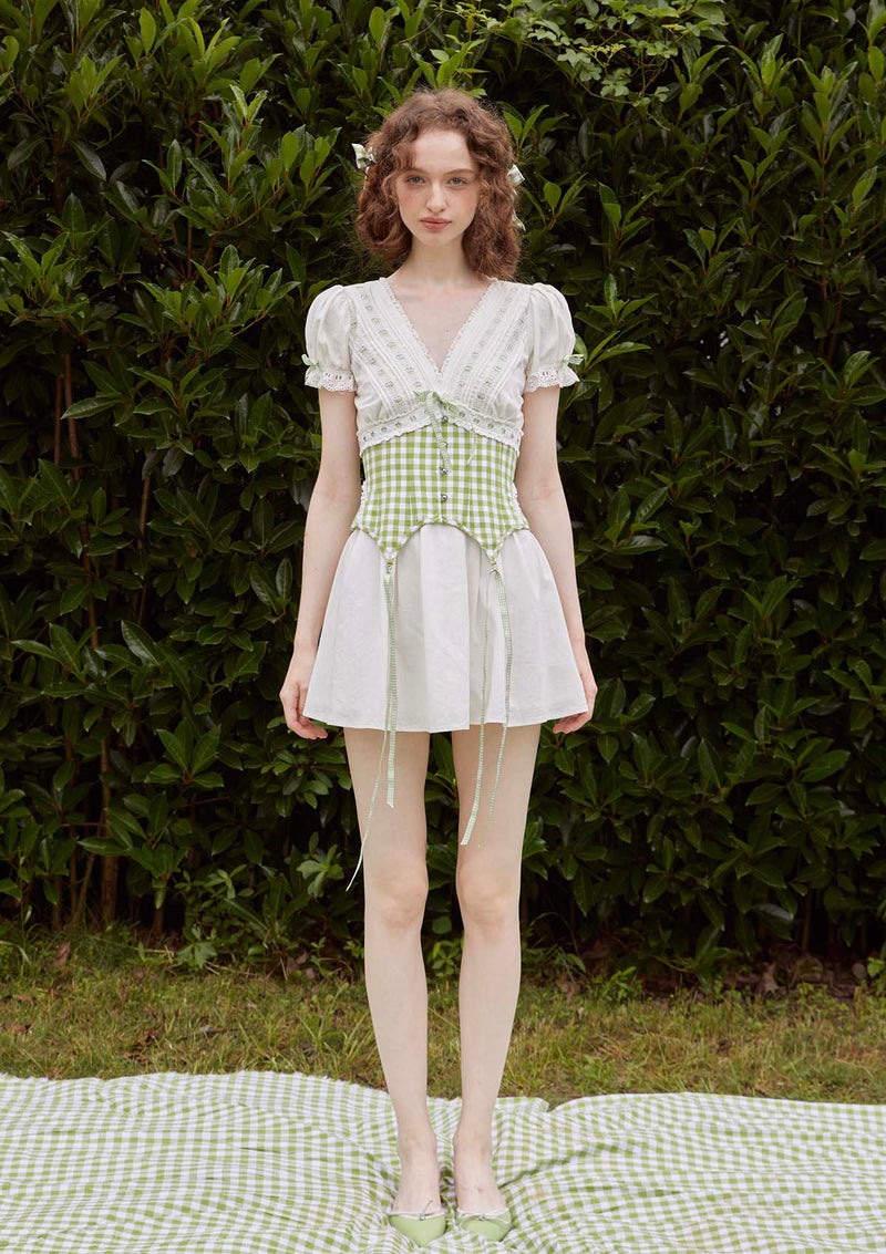 Green Apple Paradise Dress(Short) In-stock / XL Green Apple Paradise Dress(Short) In-stock / XL