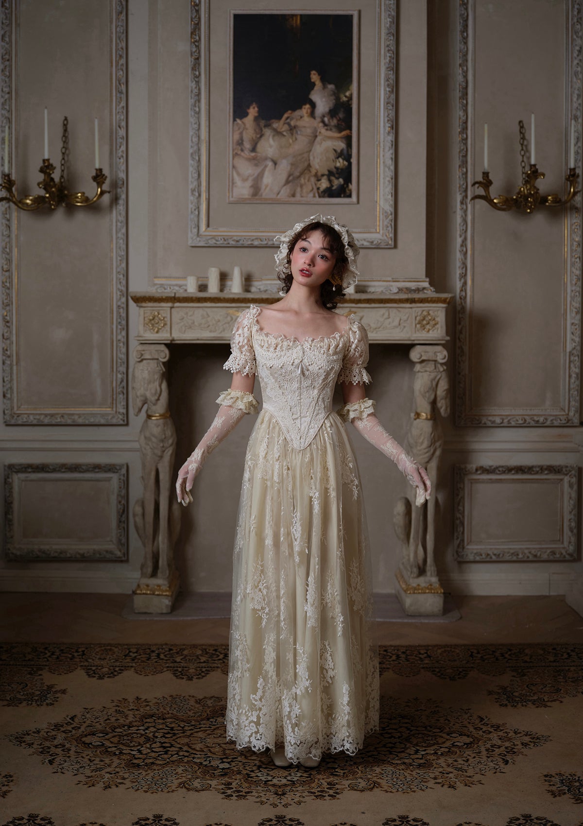 "Tear of Blossom and Candle" Dress - Rococo Silhouette