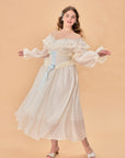 Curve & Plus Blue Hydrangea Corset Dress