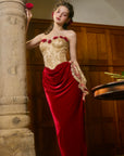 Wild Rosa in Spanien Korsettkleid